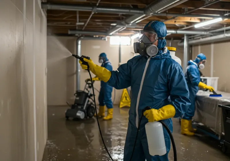 Basement Sanitization and Antimicrobial Treatment process in Chatham County, NC